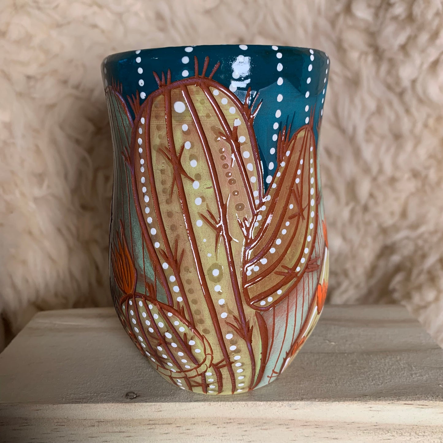 Cactus, hare, armadillo mug 1