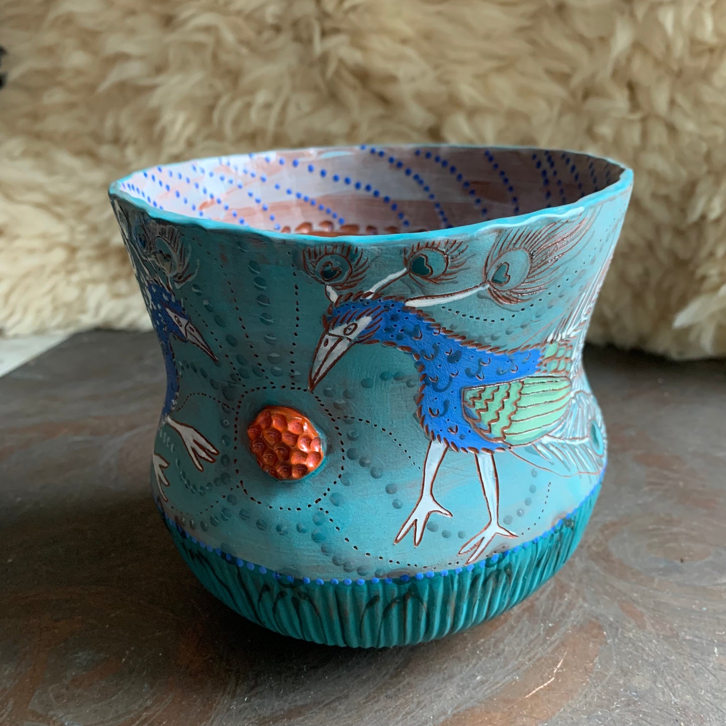 Peacock vessel