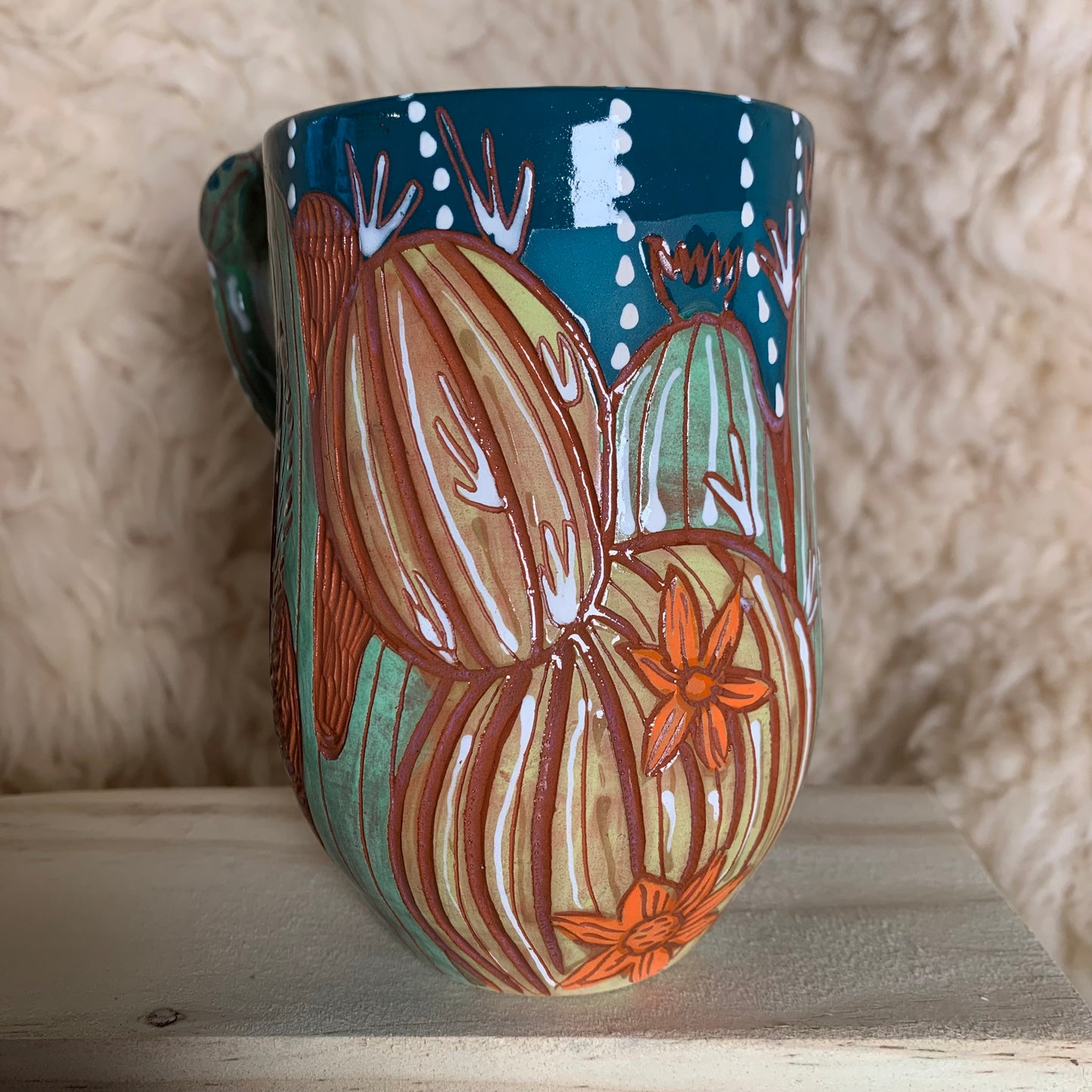 Cactus, hare, armadillo mug 2