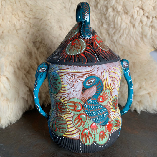 Peacock jar