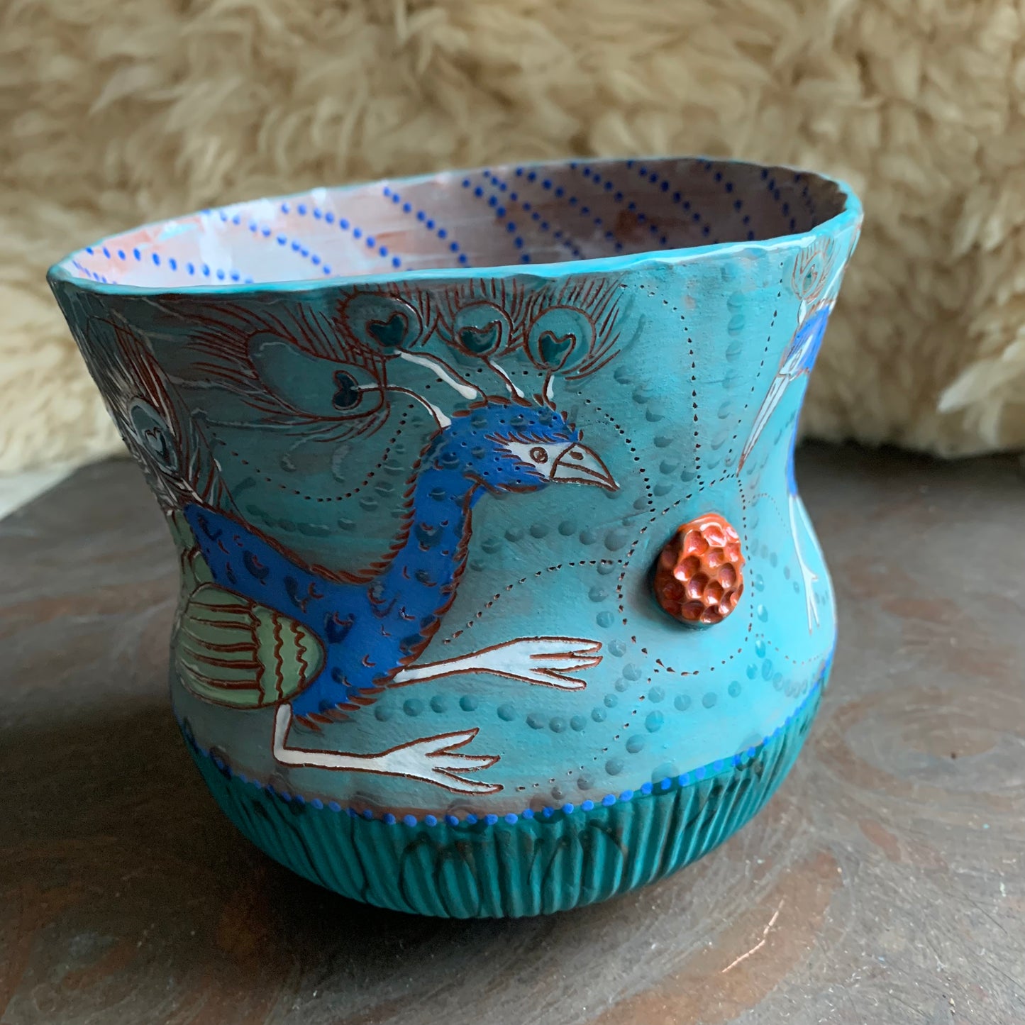 Peacock vessel