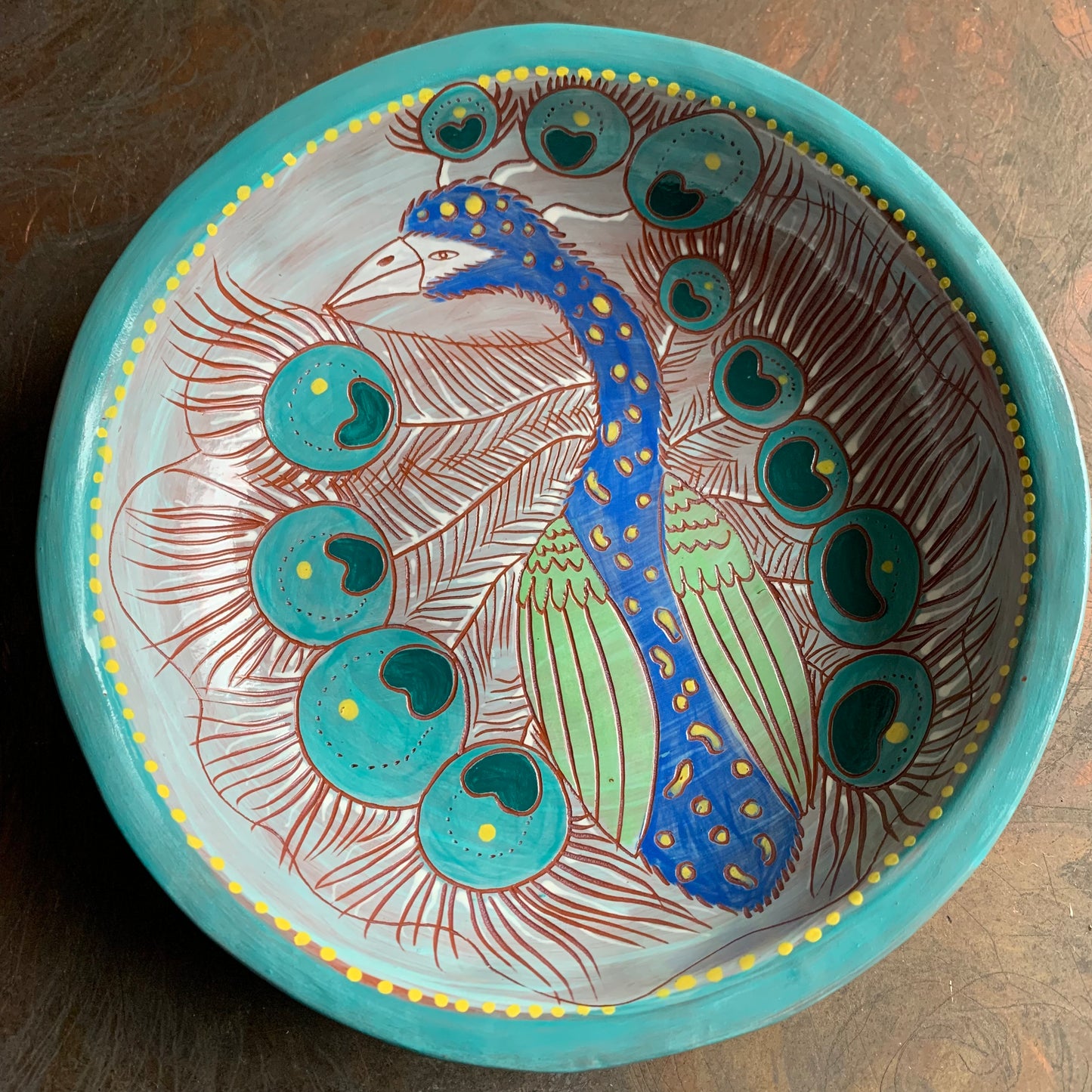 Peacock bowl