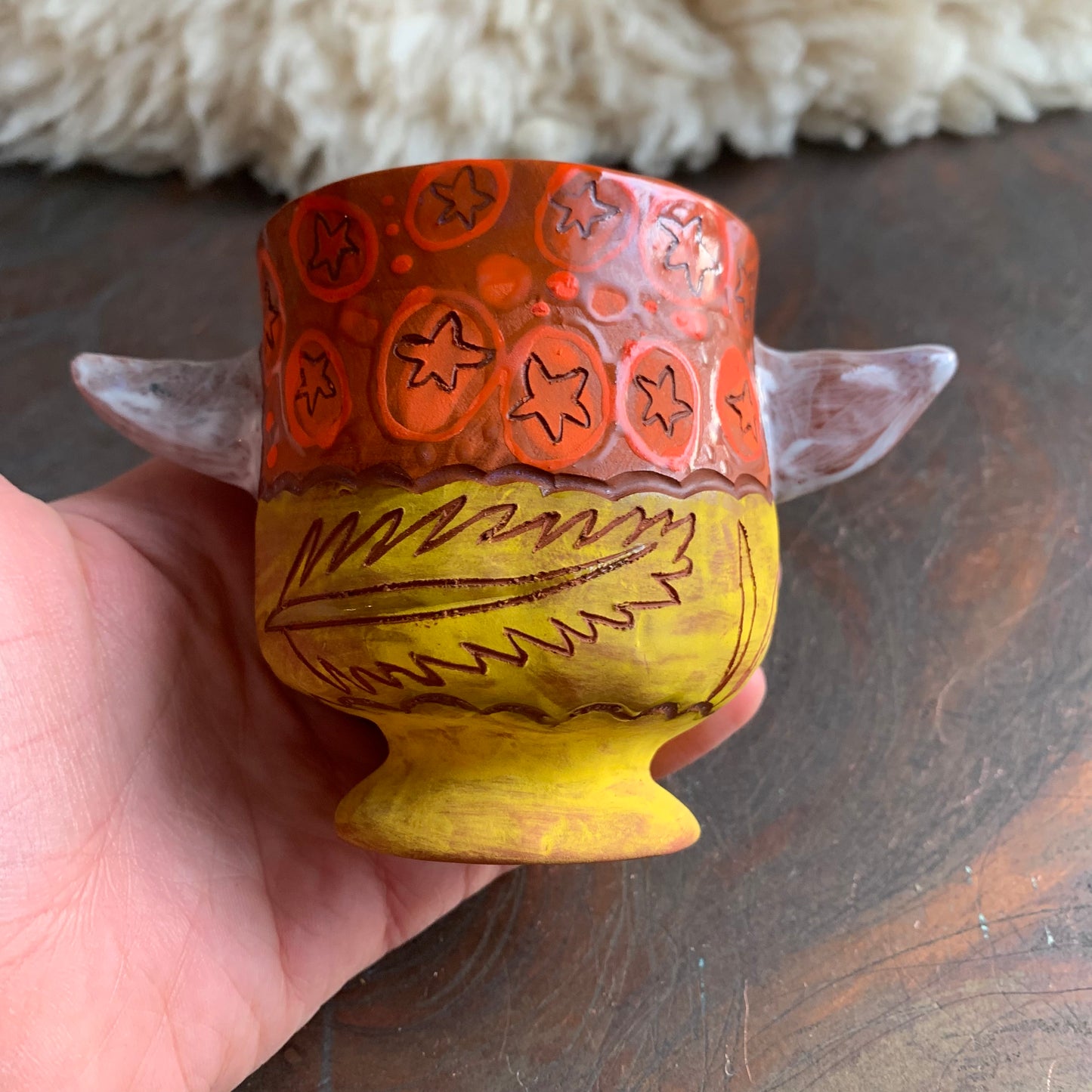 Owl cup or whiskey sipper