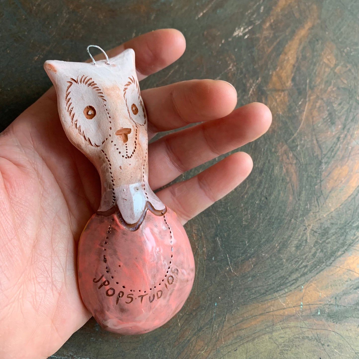 Fox ceramic spoon