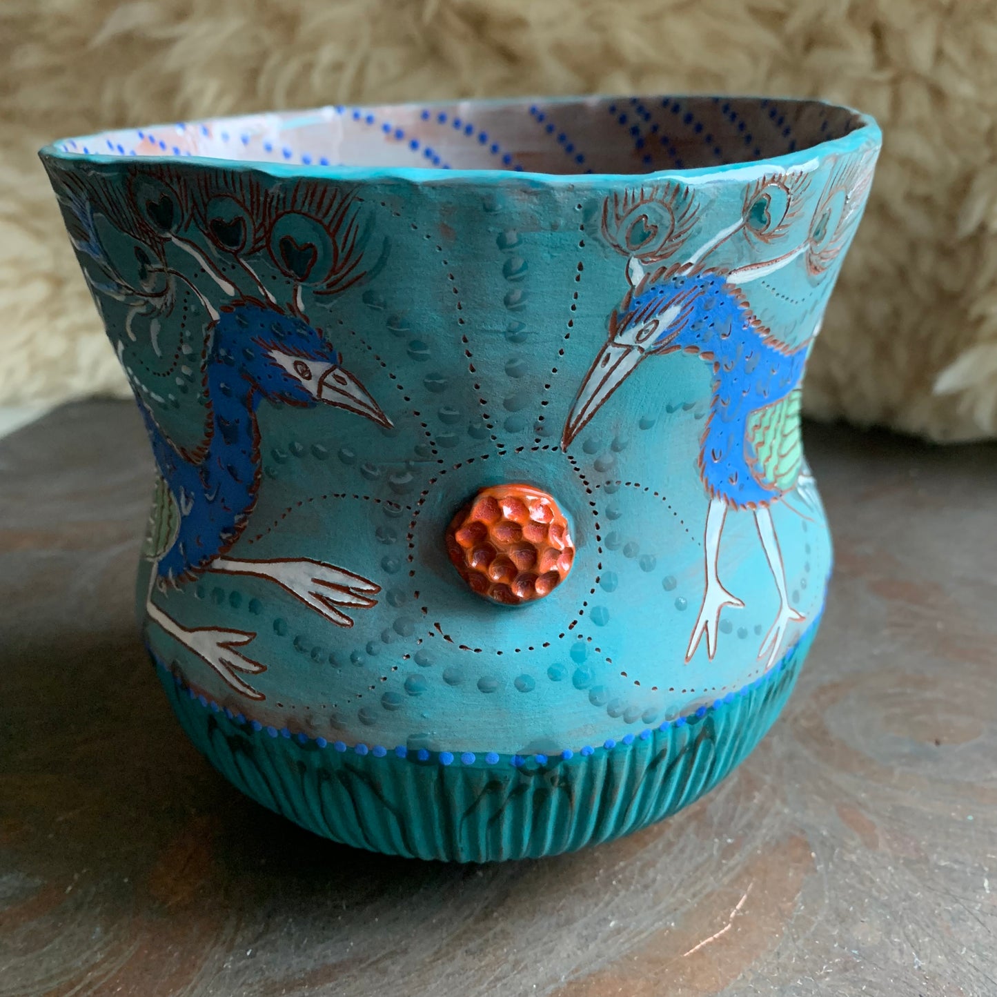 Peacock vessel