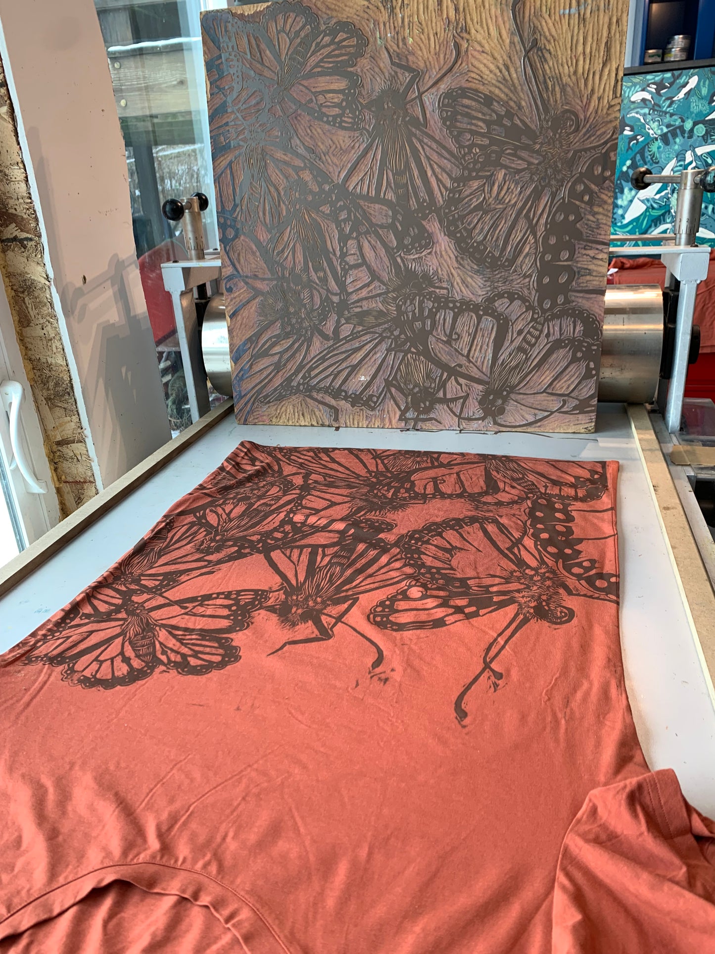 Handprinted monarch butterfly dress pre-order will ship around April 20