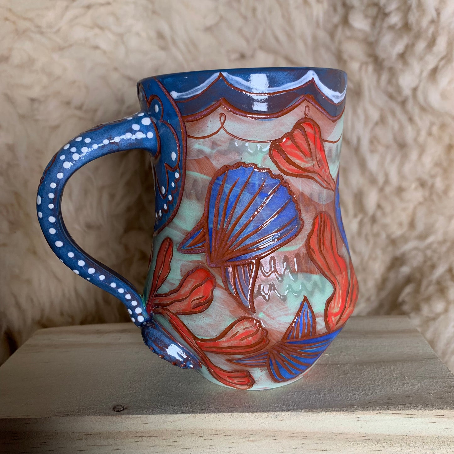 Mermaid cat mug 2