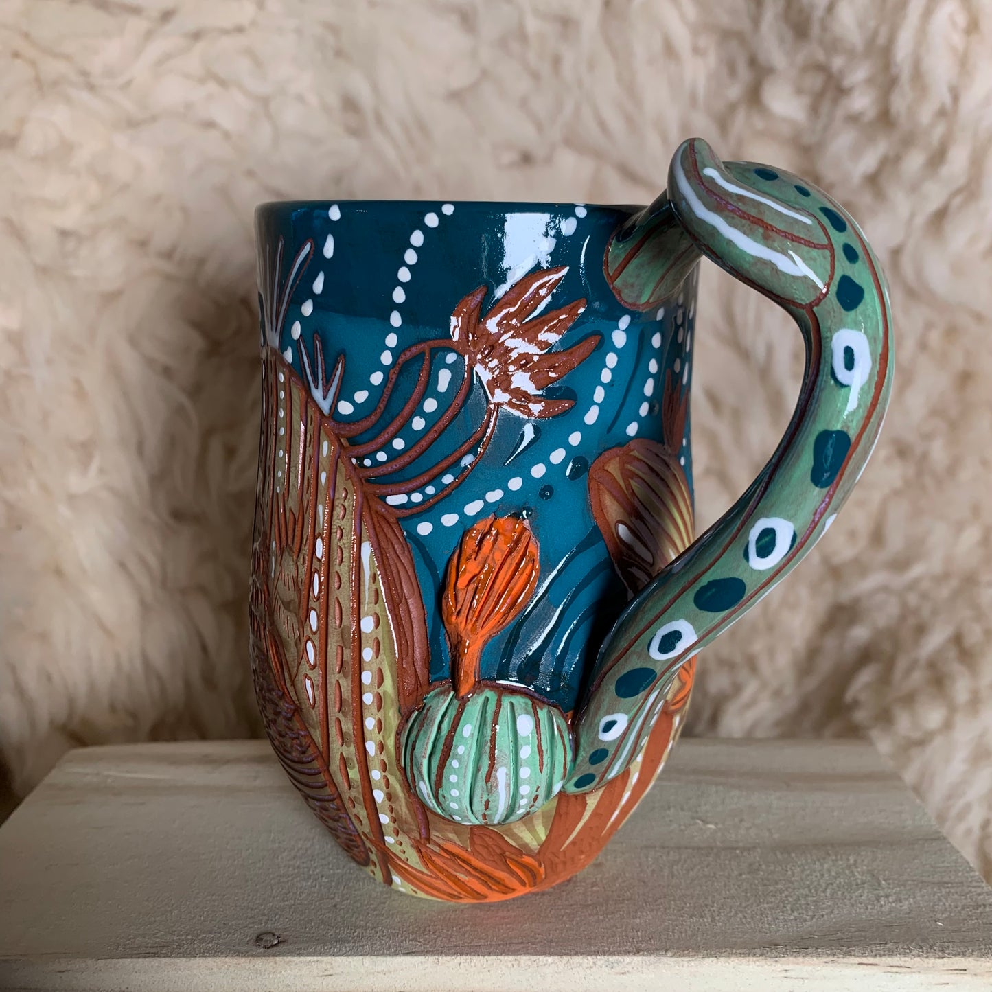 Cactus, hare, armadillo mug 2