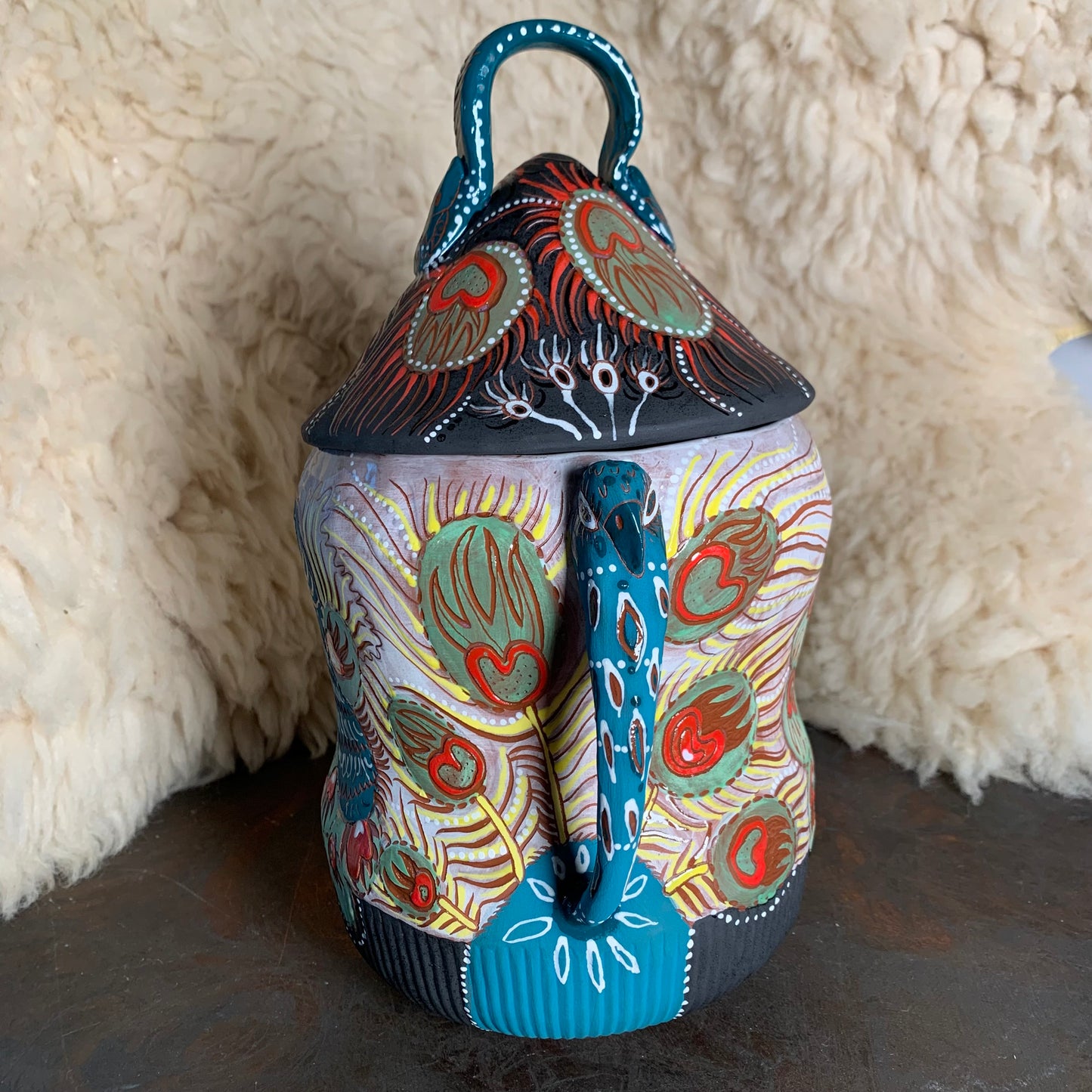 Peacock jar