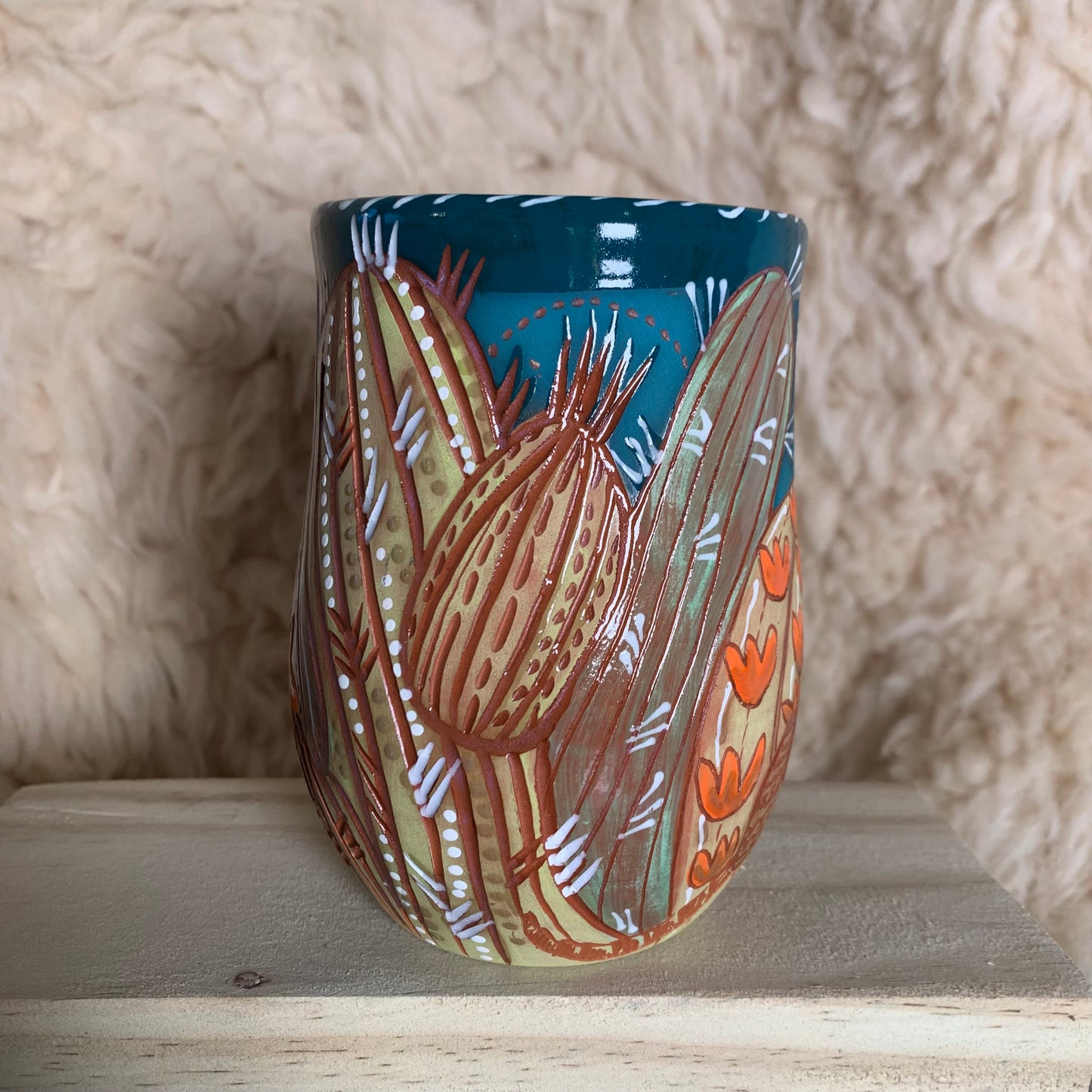 Cactus, hare, armadillo mug 3