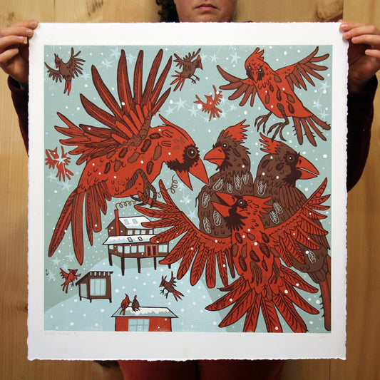 Cardinal Woodcut